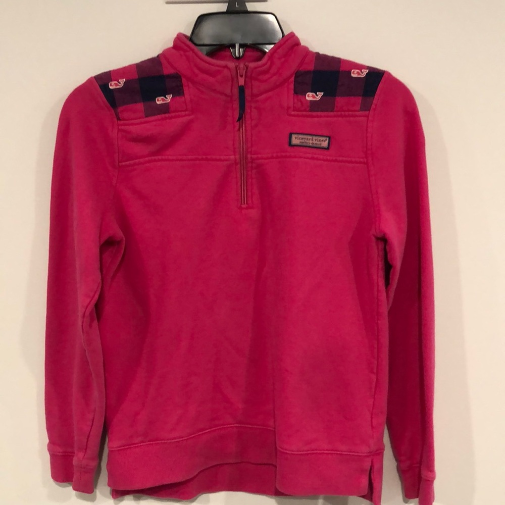 Girls Vineyard Vines Shep Shirt Pink Whale L 14